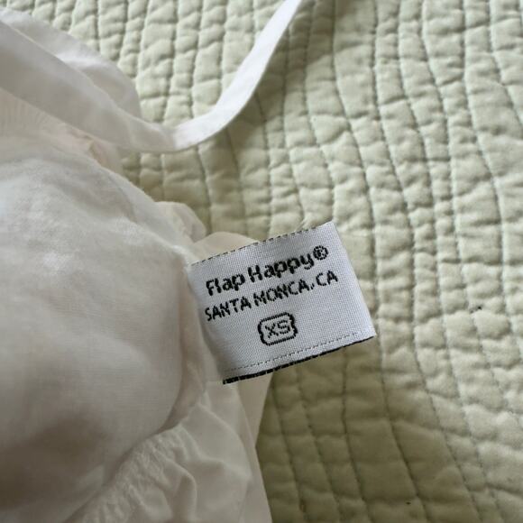 Flap Happy Double Ruffle Hat Size XS Sun Protection Baby Hat Tie Original - Picture 3 of 6